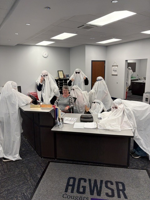 AGWSR High School Teachers participating in Halloween trend