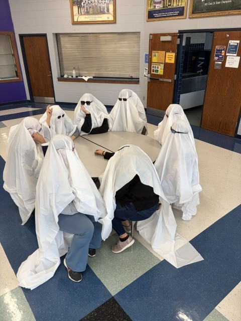 AGWSR High School Teachers participating in Halloween trend
