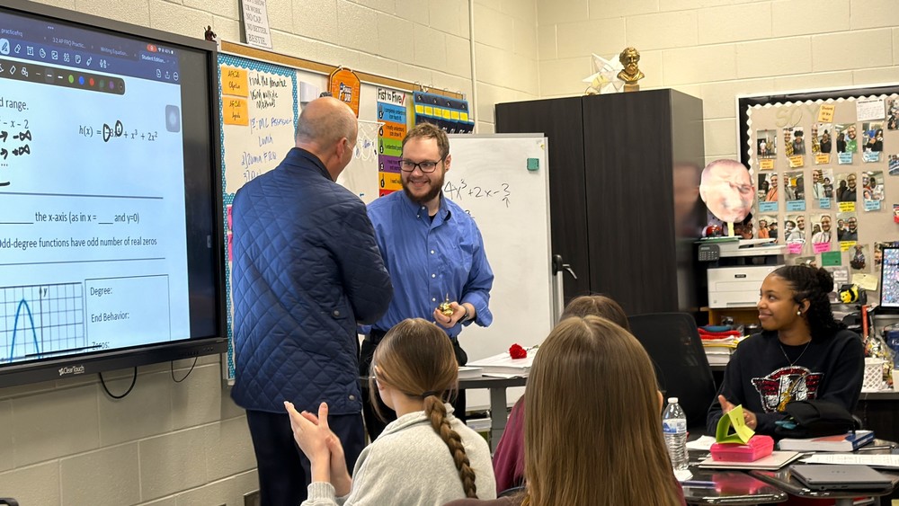 Dr. Bell receives Golden Apple  award from WJBF's Brad Means