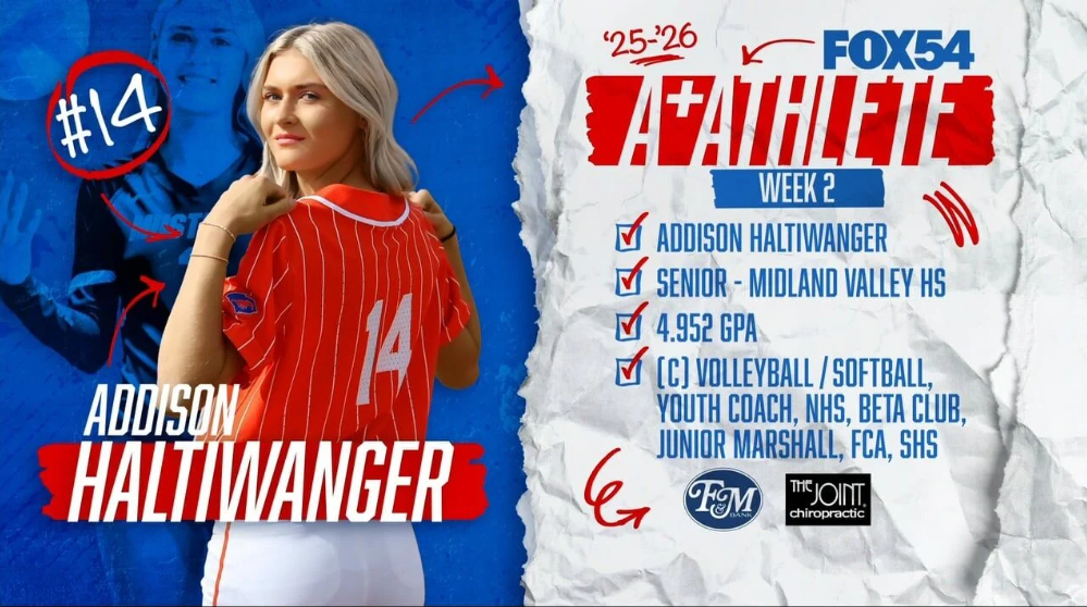 FOX54 A+ Athlete Midland Valley High Addison Haltiwanger.