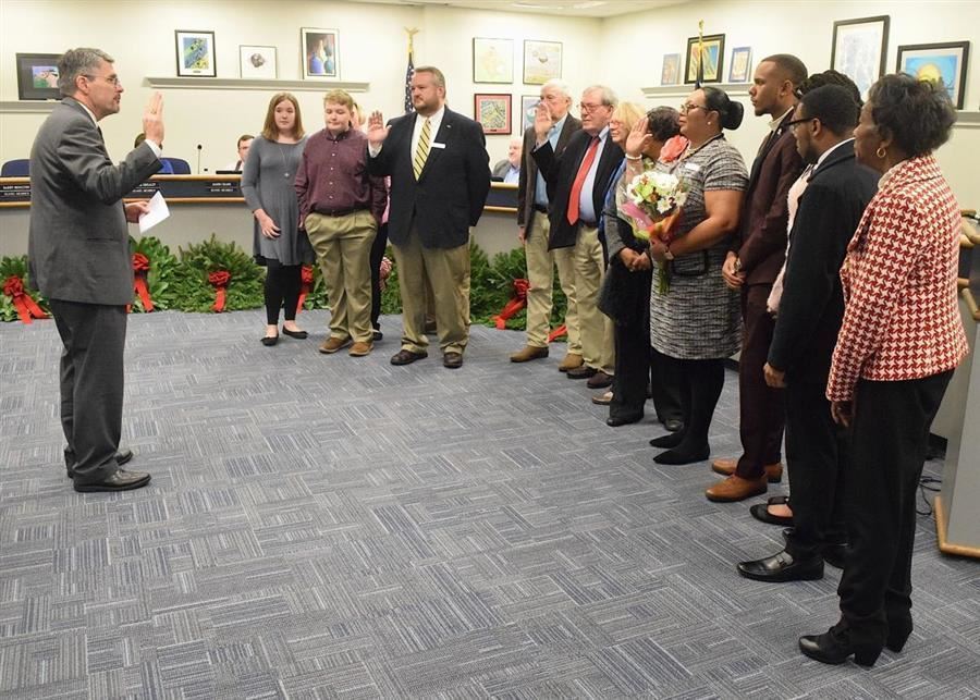 School Board Swears in Three New Members