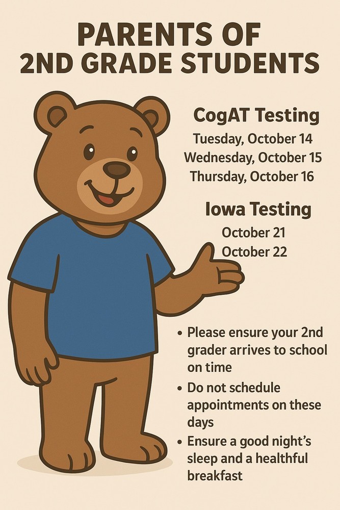 2nd Grade CogAt and Iowa testing