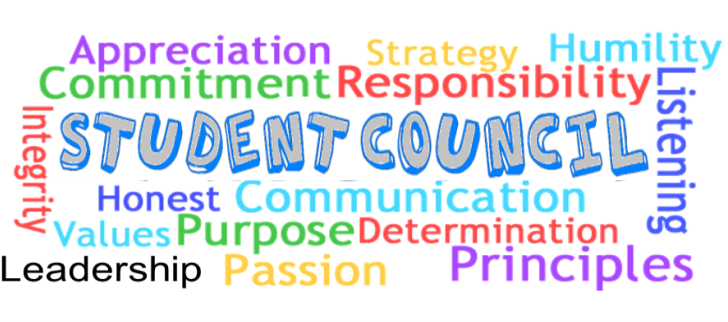 Student Council Appreciation Strategy Humility Committment Responsibility Listening'Integrity Honest Communication Values Purpose Determination Leadership Passion Principles.