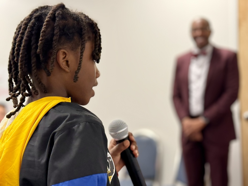 Student speaking during a student superintendent advisory council meeting