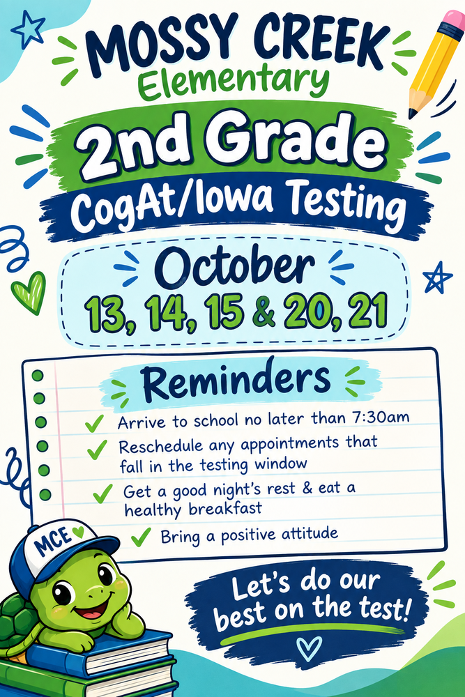 2nd grade testing flyer 