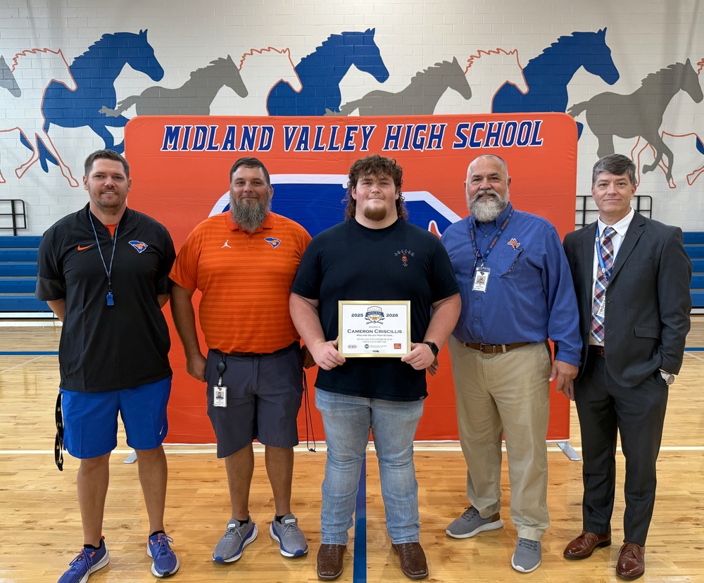 Midland Valley High Cameron Criscillis recognized as WJBF's Scholar Athlete of the Week.
