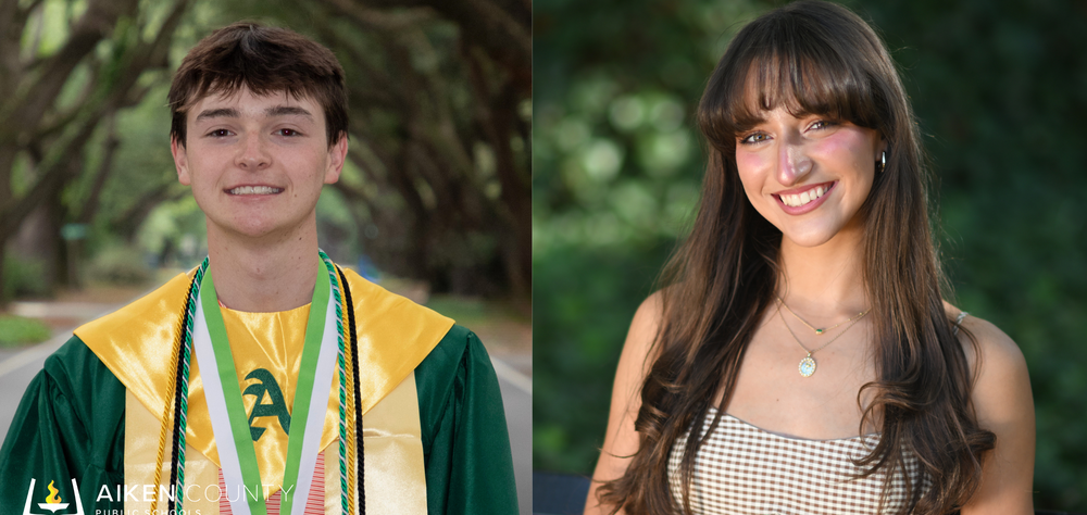 Aiken High school names Aiden McElwain and Caitlin Runnels as Valedictorian and Salutatorian.
