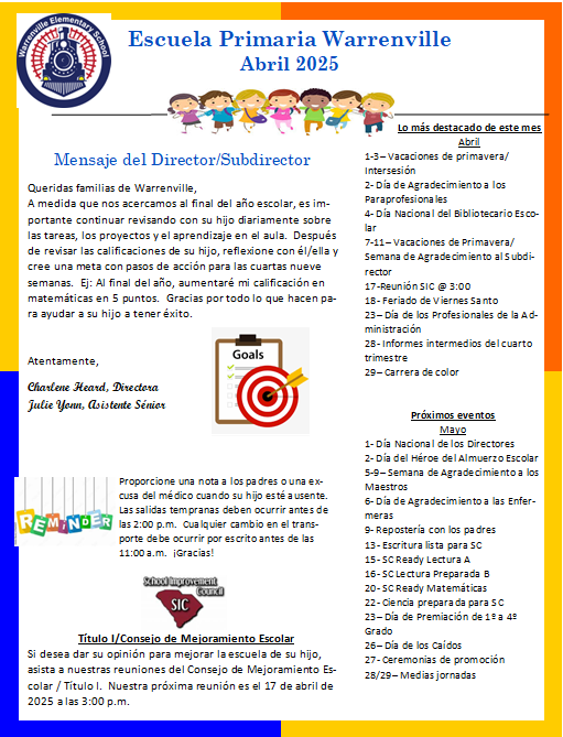 Apjril Newsletter in Spanish