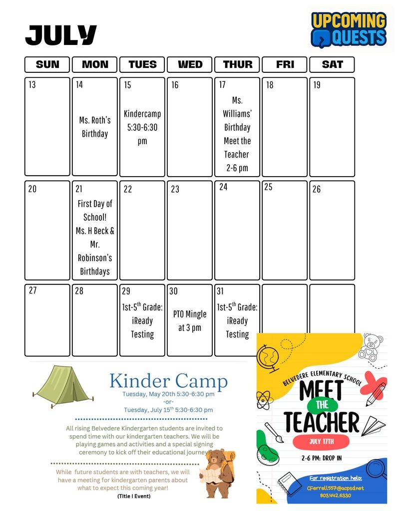 July Calendar