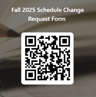 Fall 2025 Schedule Change Request Form QR Code