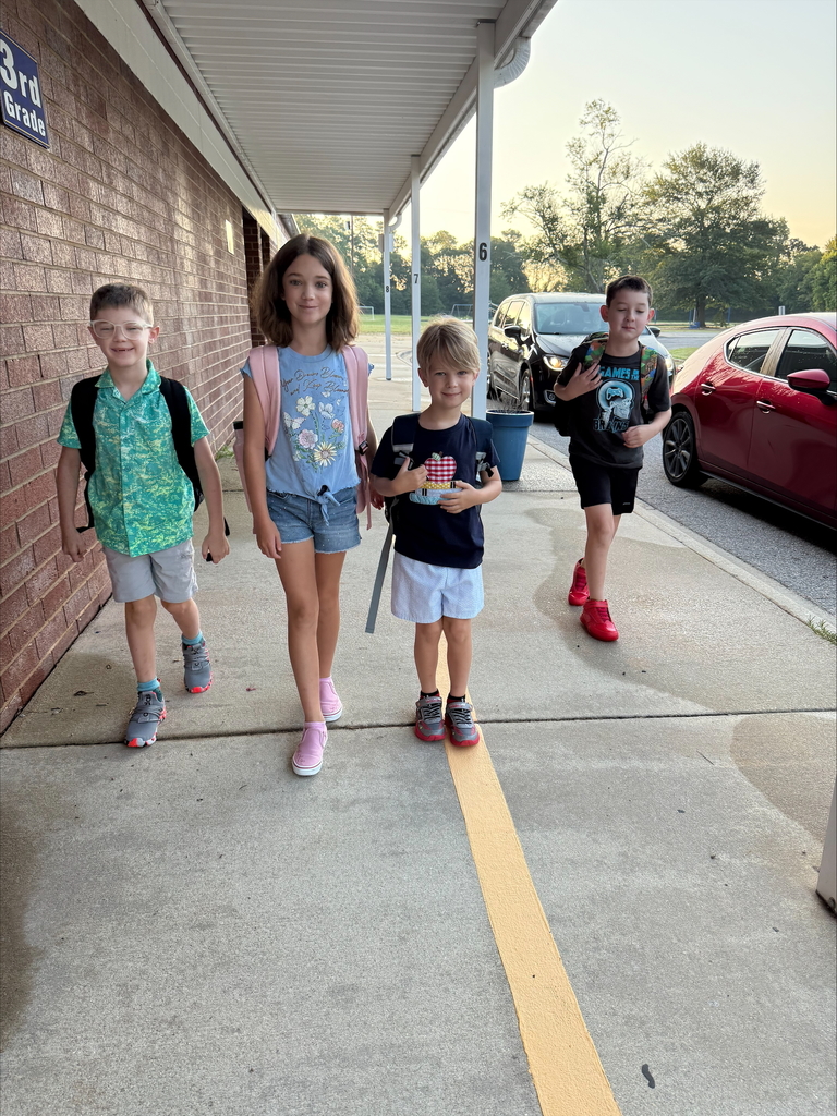 students arriving for school