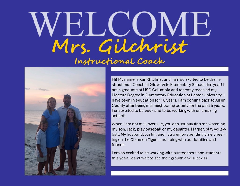Welcome Mrs. Gilchrist