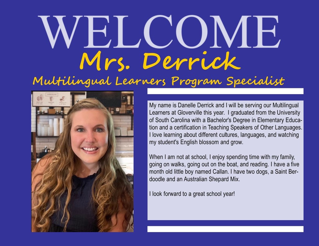Welcome Mrs. Derrick