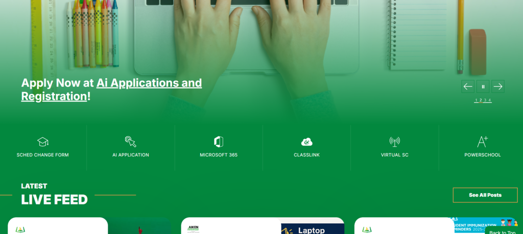 Image of the Home Page of Aiken iNNOVATE.