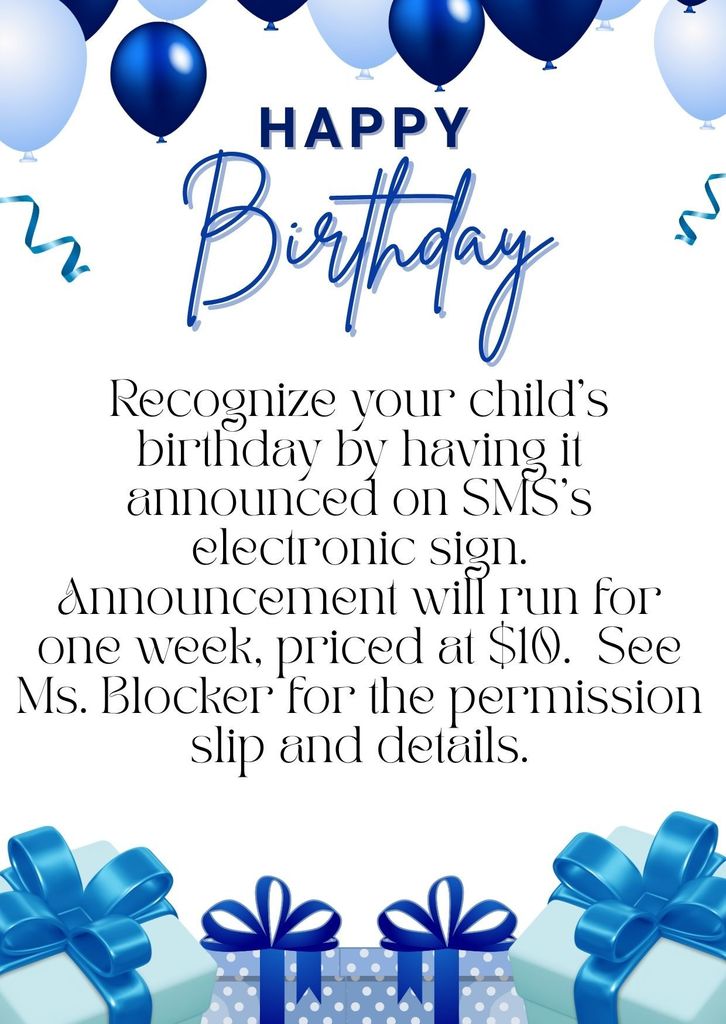 Flyer with balloons and gifts