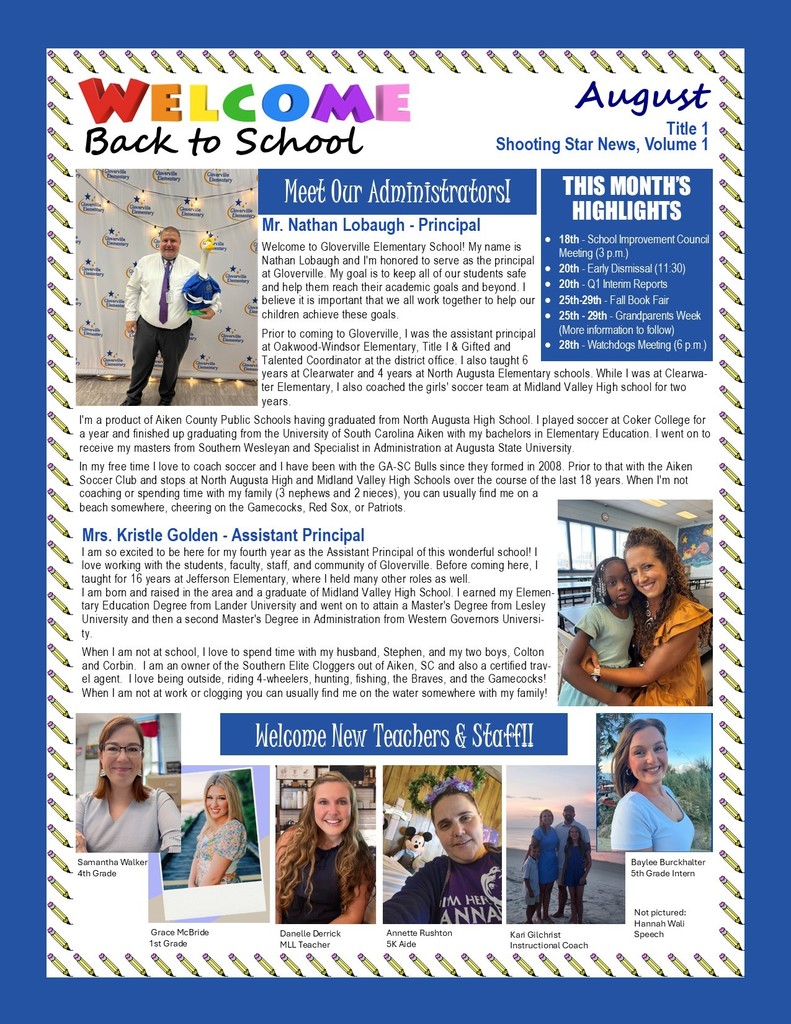 August Newsletter - Front