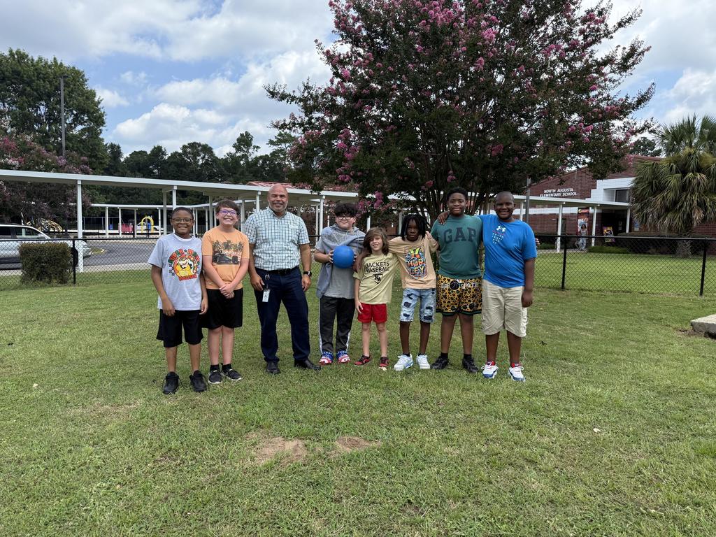 Recess Fifth grade with the principal
