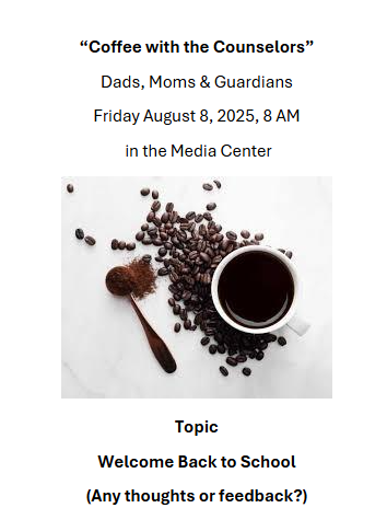 Coffee with the Counselors flyer