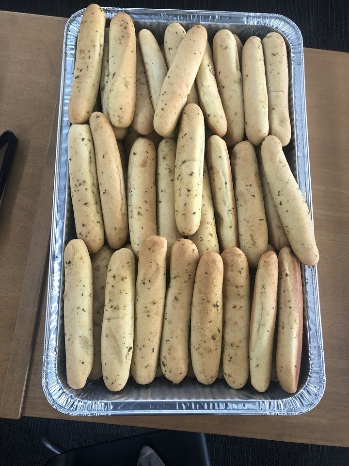 Platter of bread.