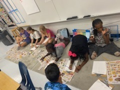 Student working on rounding to the nearest dollar
