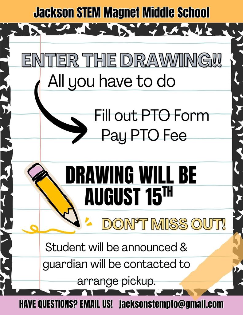 Flyer about PTO prize drawing