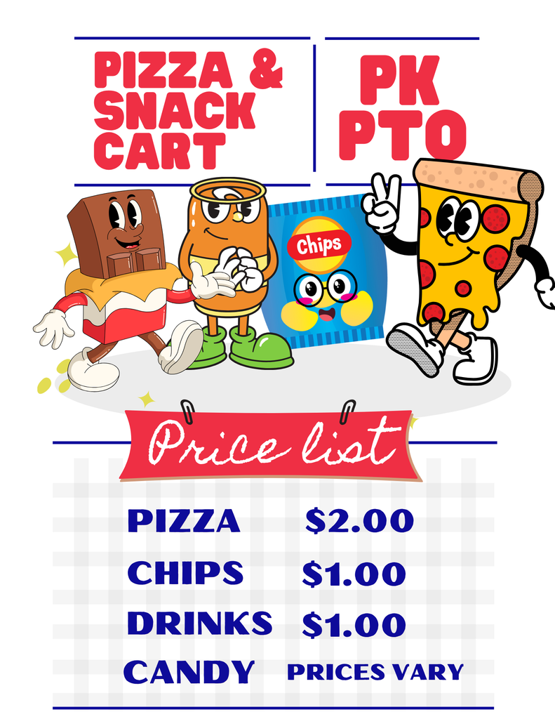 Menu and price list