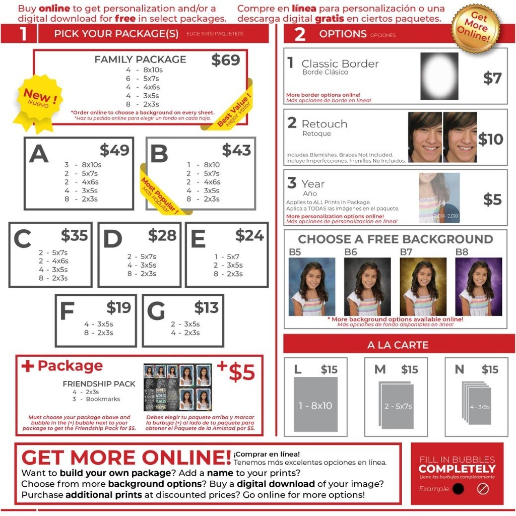picture package info