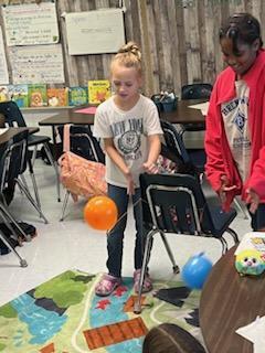 Students leanring about force and motion