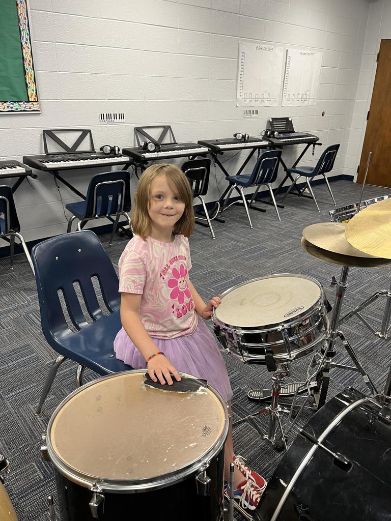 Kindergarten Music Class keeping a beat!