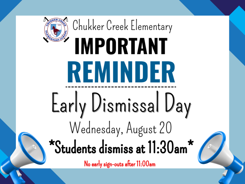 Early Dismissal Reminder with 2 mega phones