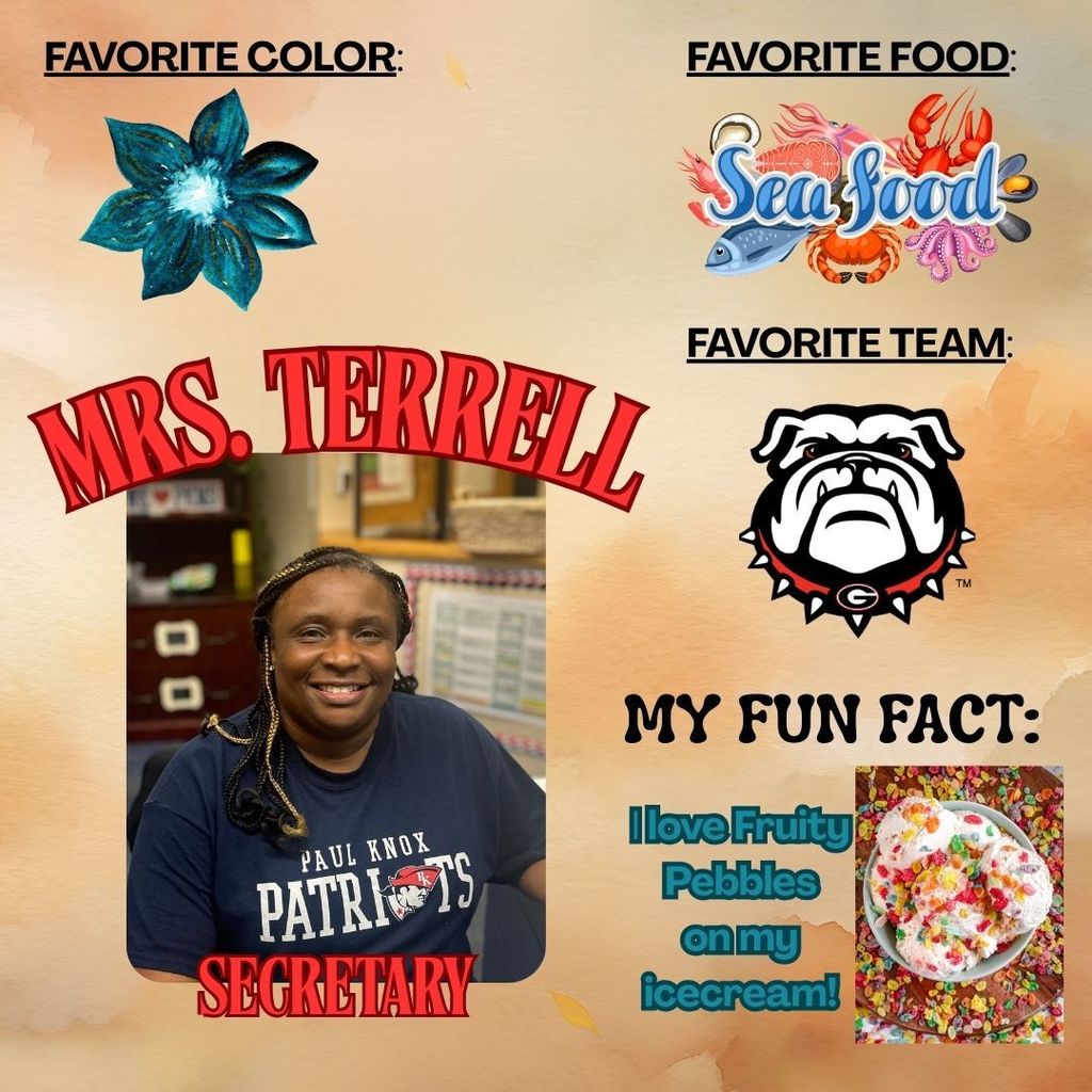 Paul Knox couldn't run without Mrs. Terrell holding it down in the front office!