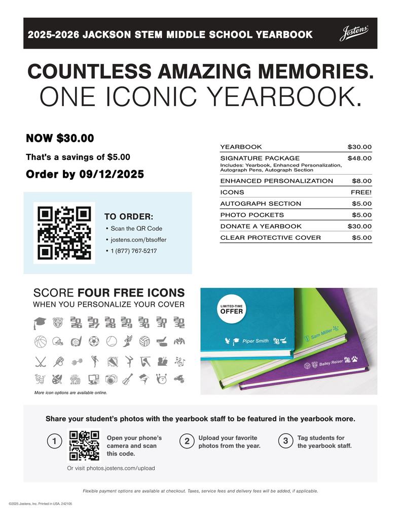Yearbook flyer - personalization offer