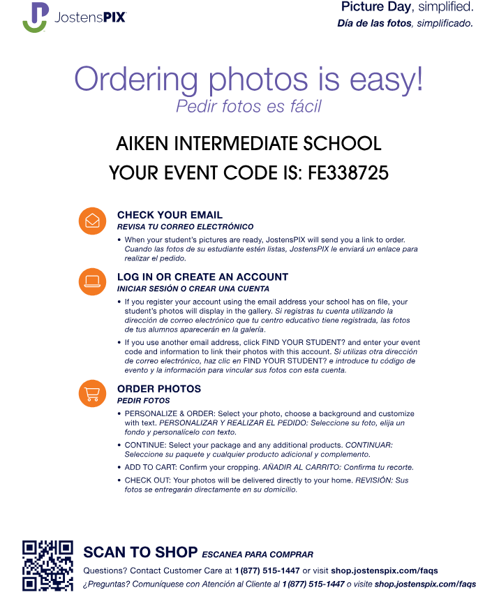 Order Photos is easy! Check your email. Create an account. Order photos. The event code is: FE338725