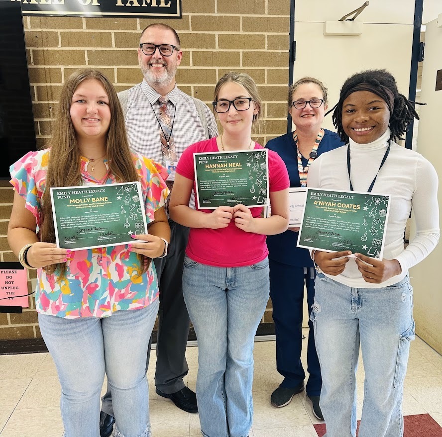 A'Niyah Coates is awarded the Emily Heath Legacy Fund at the ACCTC