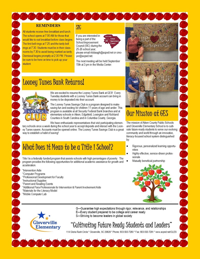 September Newsletter Back