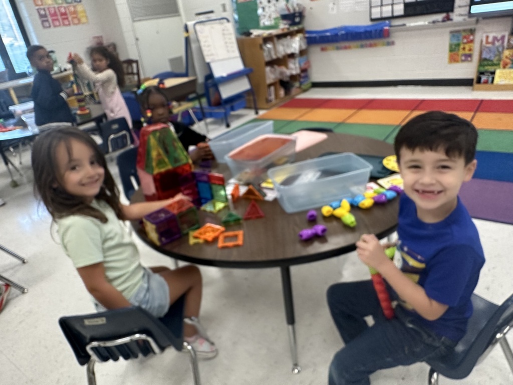 Students working in small groups.