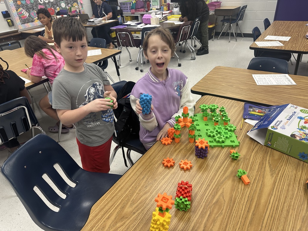 Students working in small groups.