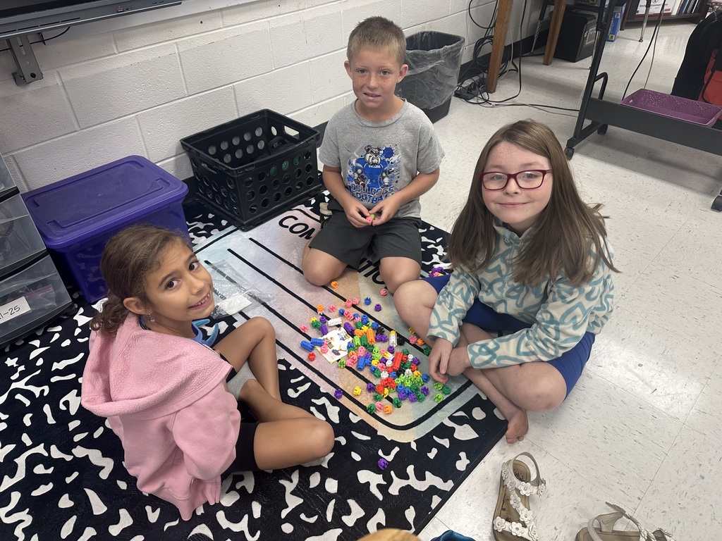 Students working in small groups.