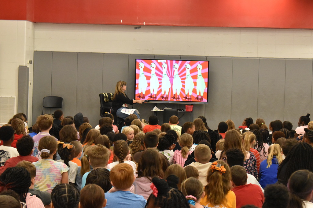 Students watching speaker.