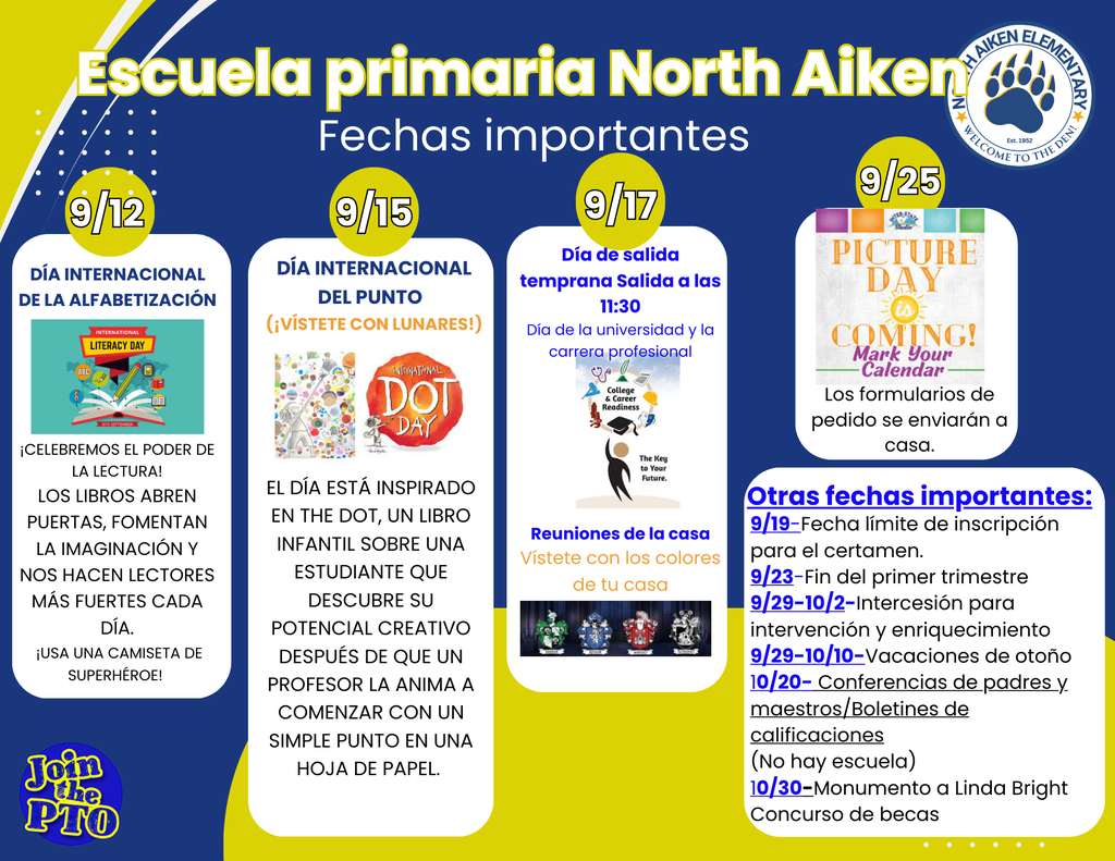 Calendar of Events Spanish