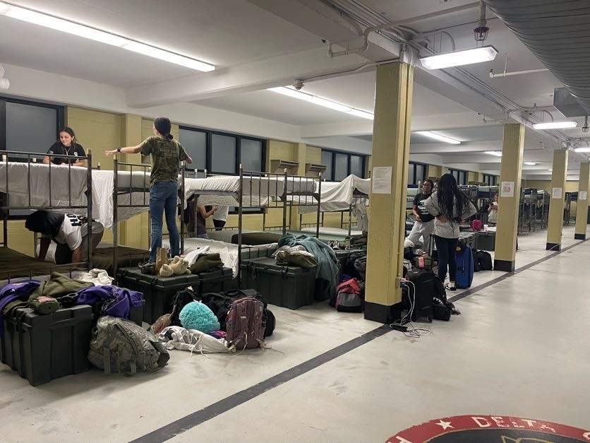 Military Recruits making their beds.