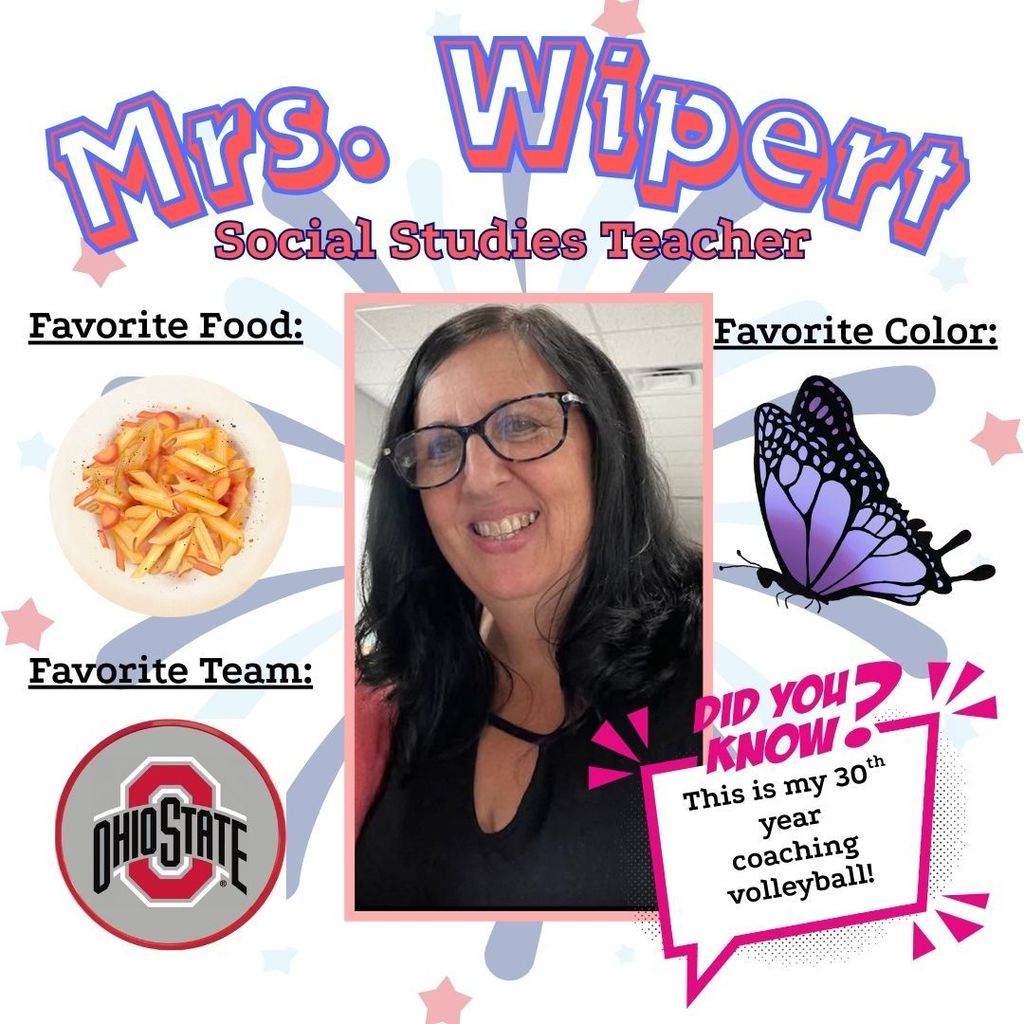 Get to know Mrs. Wipert- She is so much fun, and the students love her!