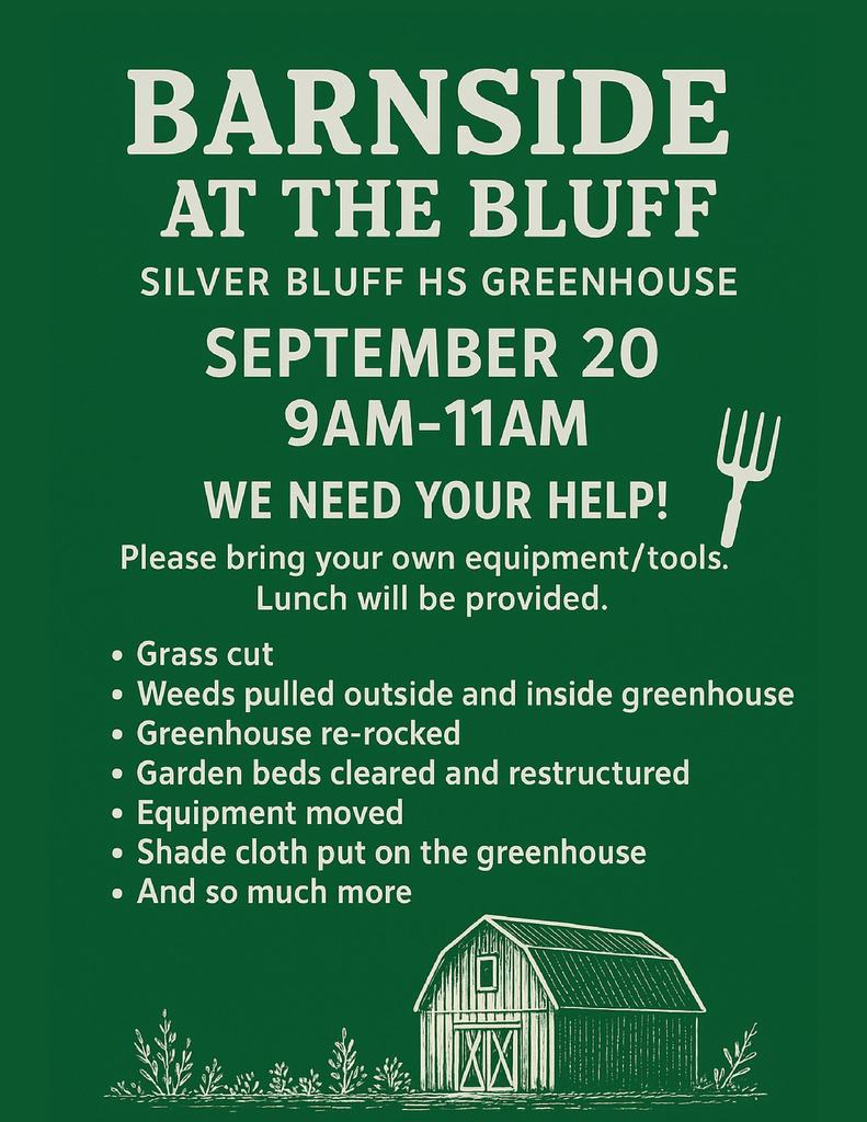 Barnside at the Bluff Greenhouse Clean