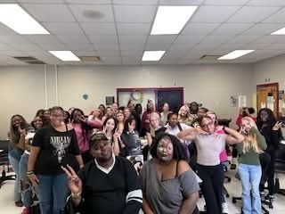 Students participate in cosmetology makeup clinic