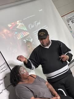 Students participate in cosmetology makeup clinic