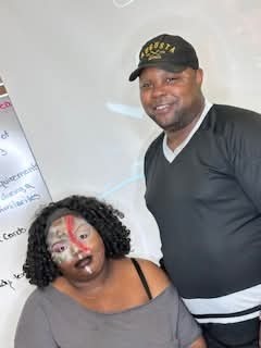 Students participate in cosmetology makeup clinic