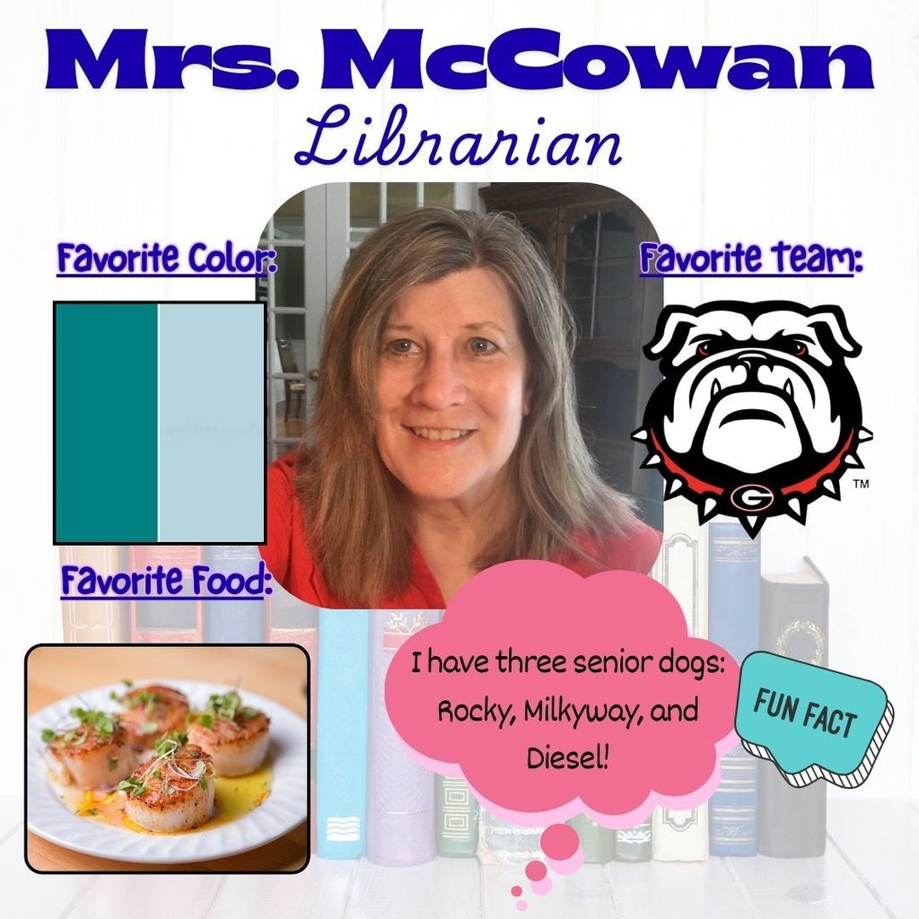 Mrs. McCowan leads our Library and our Cyber Patriots team!