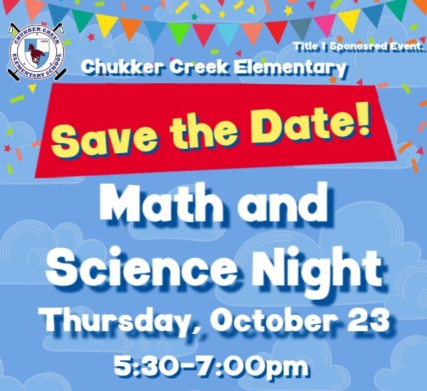 Math and Science Night Save the Date