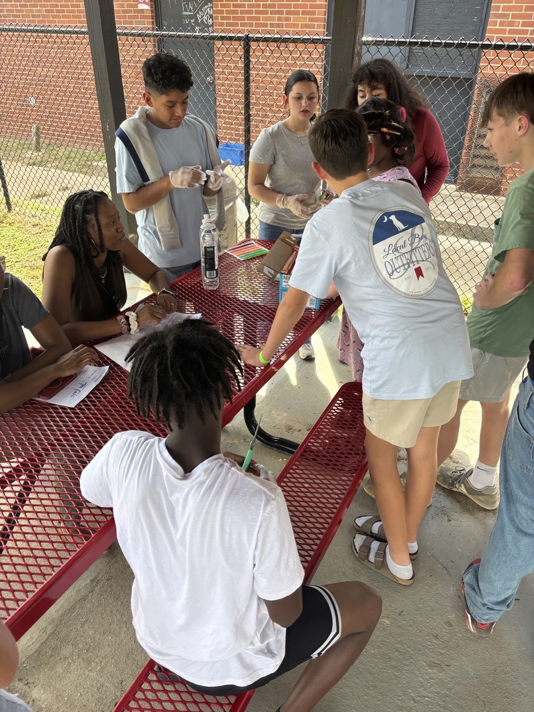Students enjoying outside time.