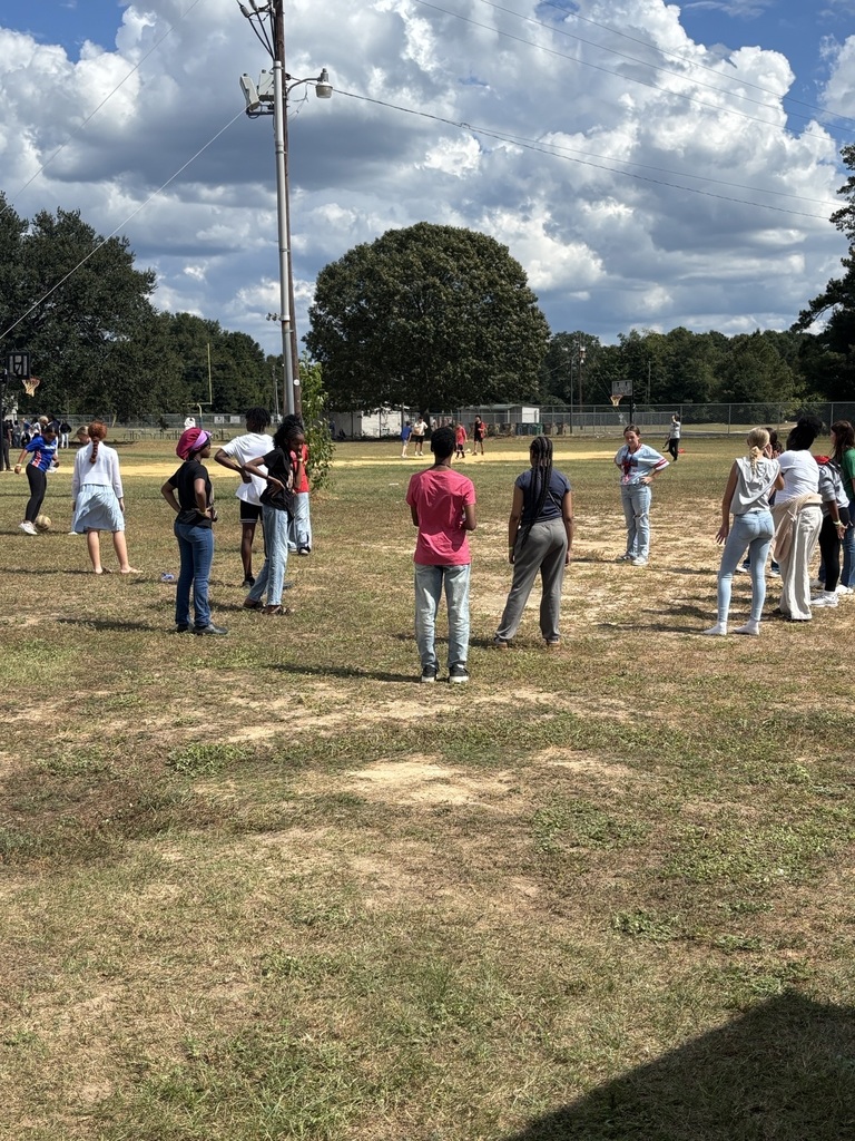 Spirit week participants play outside during activity period.